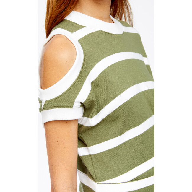 Women's Charlie Dress, Moss/Optic White - Dresses - 8