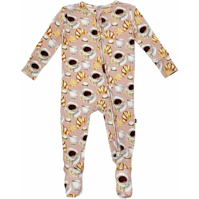 Hazel Footie, Tan - Pajamas - 1