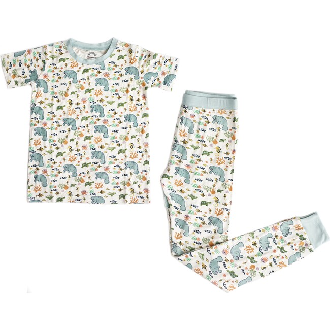 Manatee Bamboo Toddler Short Sleeve Pajama 2 piece Set