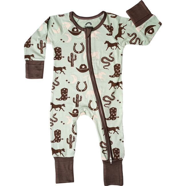 Giddy Up! Bamboo Baby Convertible Footie Romper Pajama