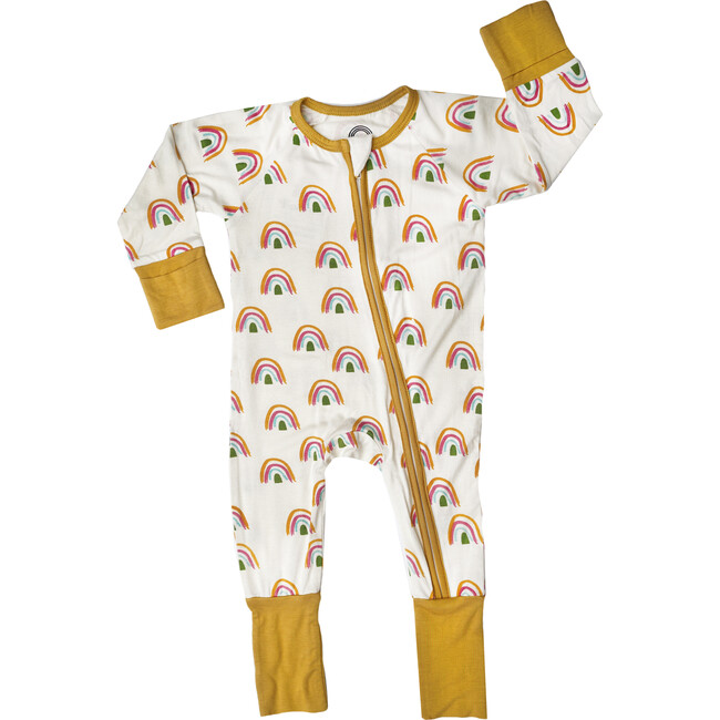 Rainbow Bamboo Baby Convertible Footie Romper Pajama