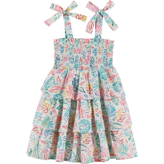 Tropical Ruffle Dress, Multi - Dresses - 2
