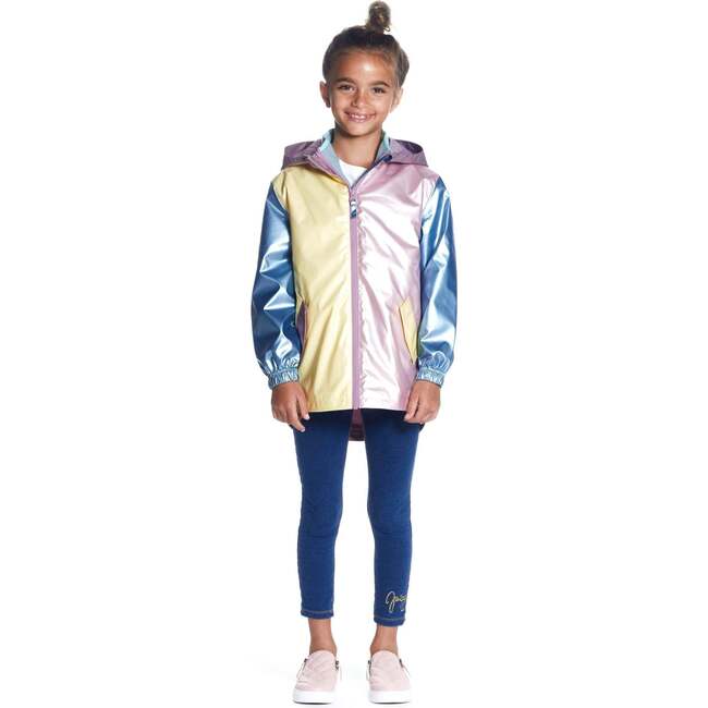 Aqua Windbreaker, Turquoise - Jackets - 2