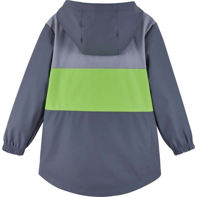 Colorblock Raincoat, Grey - Jackets - 6