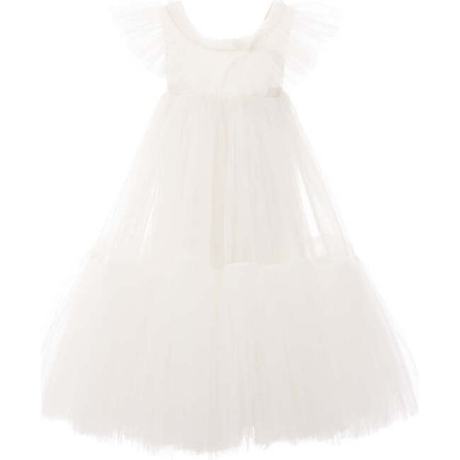 Beckwith Ruffle Dress, White - Dresses - 1 - zoom