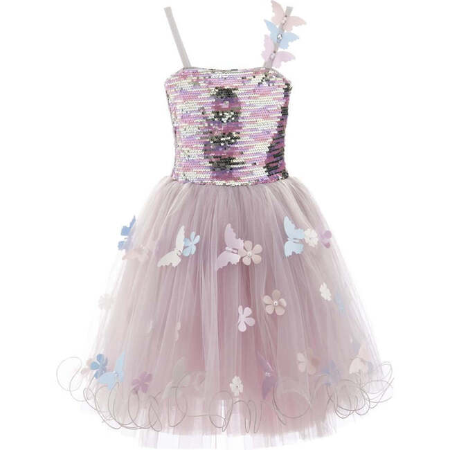 Sequin Butterfly Dress, Multicolor