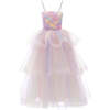 Rainbow Woven Tulle Gown, Multicolor - Dresses - 1 - thumbnail