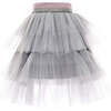 Ruffle Tulle Skirt, Gray - Skirts - 1 - thumbnail