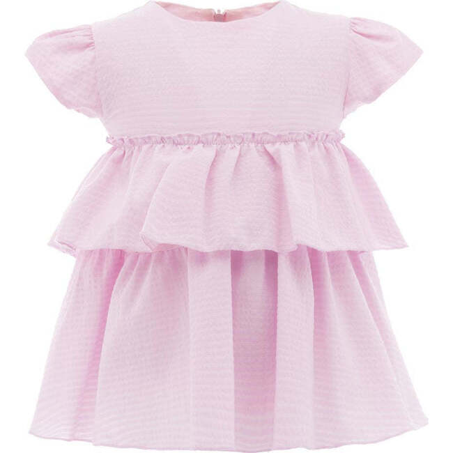 Ruffle Overlay Dress, Pink