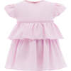 Ruffle Overlay Dress, Pink - Dresses - 1 - thumbnail