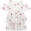 Rose Overlay Dress, White - Dresses - 2