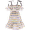 Striped Summer Dress, Multicolor - Dresses - 2 - thumbnail
