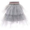 Ruffle Tulle Skirt, Gray - Skirts - 2