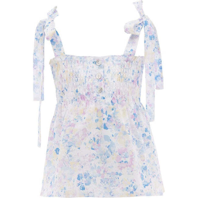 Floral Summer Blouse, White
