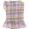 Plaid Ruffle Blouse, Purple - Blouses - 2