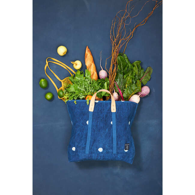 Large East West Tote, Indigo Moon - Bags - 5