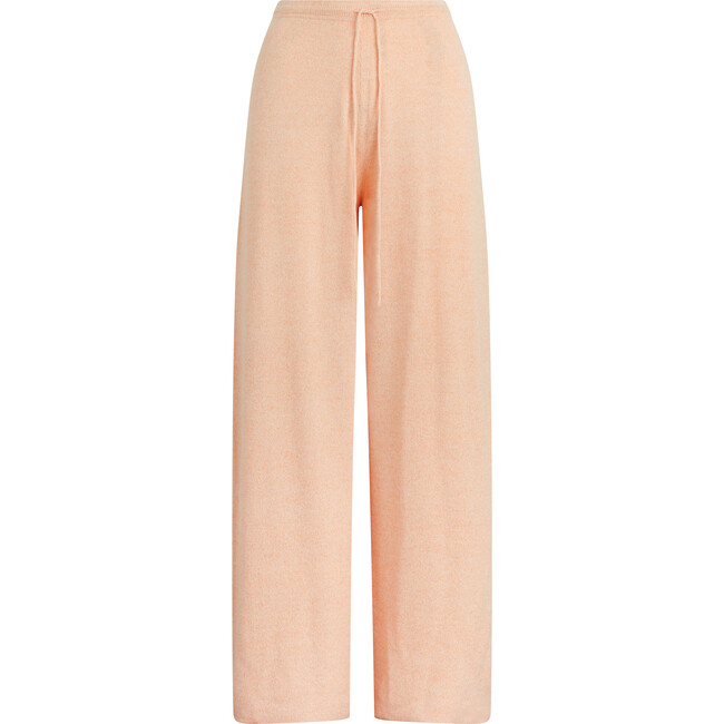Women's Zoe Drawstring Pant, Peach Melange - Loungewear - 1 - zoom