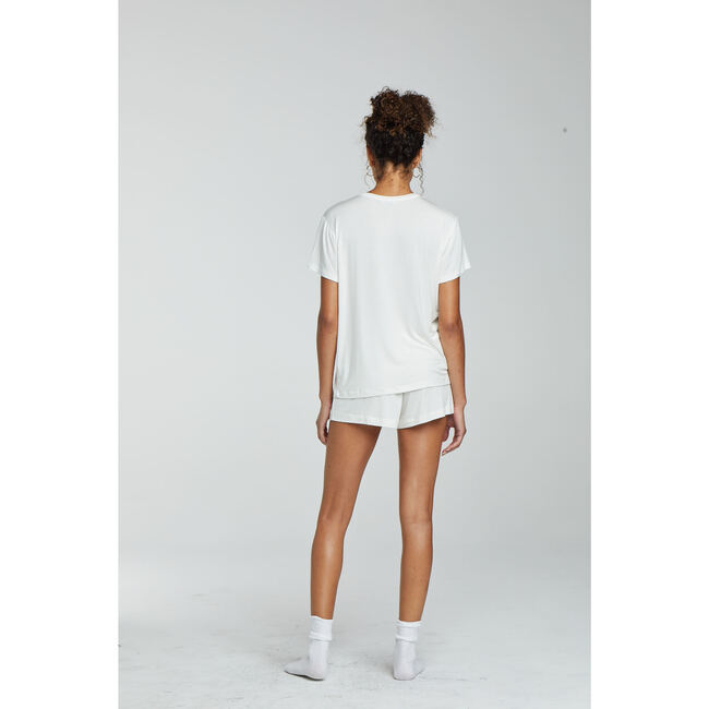 Women's Nora Classic Pocket Tee, White - Pajamas - 4