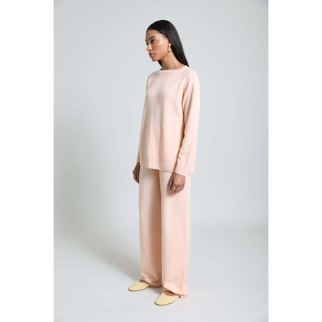 Women's Zoe Drawstring Pant, Peach Melange - Loungewear - 3