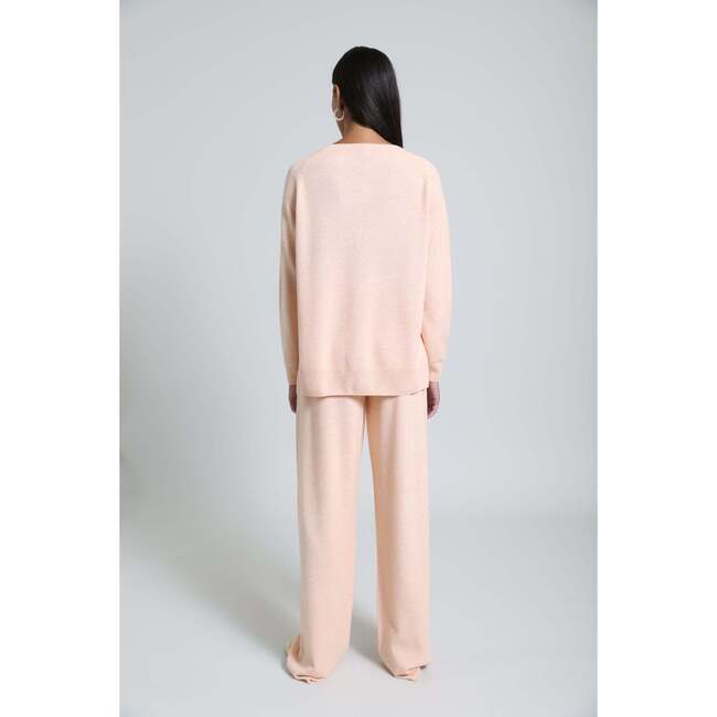 Women's Zoe Drawstring Pant, Peach Melange - Loungewear - 4