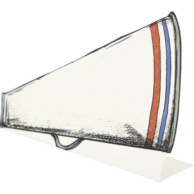 Megaphone Place Card, Red, White, and Blue - Paper Goods - 1