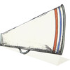 Megaphone Place Card, Red, White, and Blue - Paper Goods - 1 - thumbnail