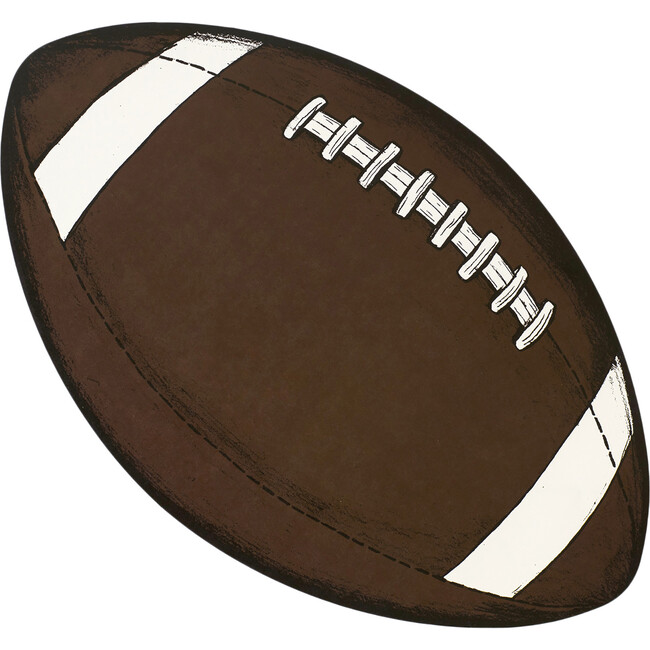 Football Placemat, Brown and White