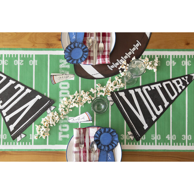 Die-Cut Pennant Placemat, Black and White
