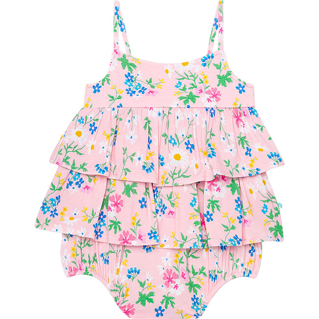 Basic Ruffled Spaghetti Romper, Nicole - Onesies - 1
