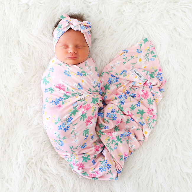 Infant Swaddle and Headwrap Set, Nicole - Swaddles - 3