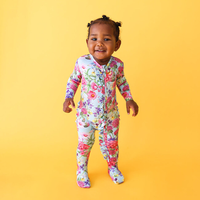 Footie Ruffled Zippered One Piece, Hadley - Pajamas - 3