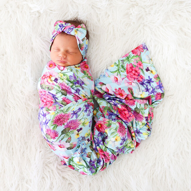 Infant Swaddle and Headwrap Set, Hadley - Swaddles - 3