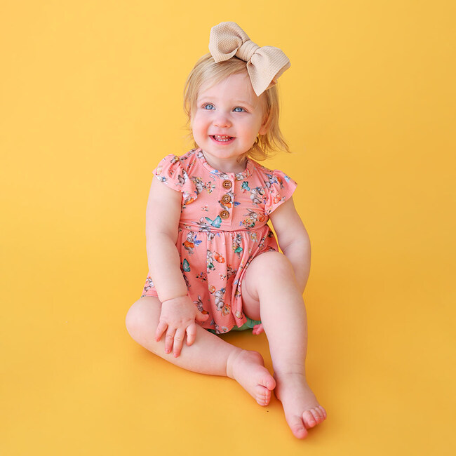 Ruffled Capsleeve Henley Peplum Top & Bloomer Set, Betty - Mixed Apparel Set - 2