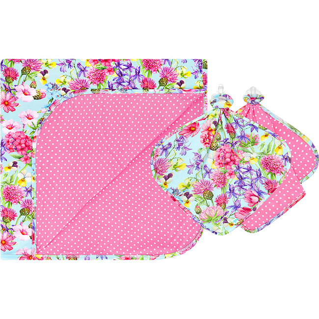 Peony Polka Dot Patoo & Lovey Set, Hadley & Pink - Blankets - 1