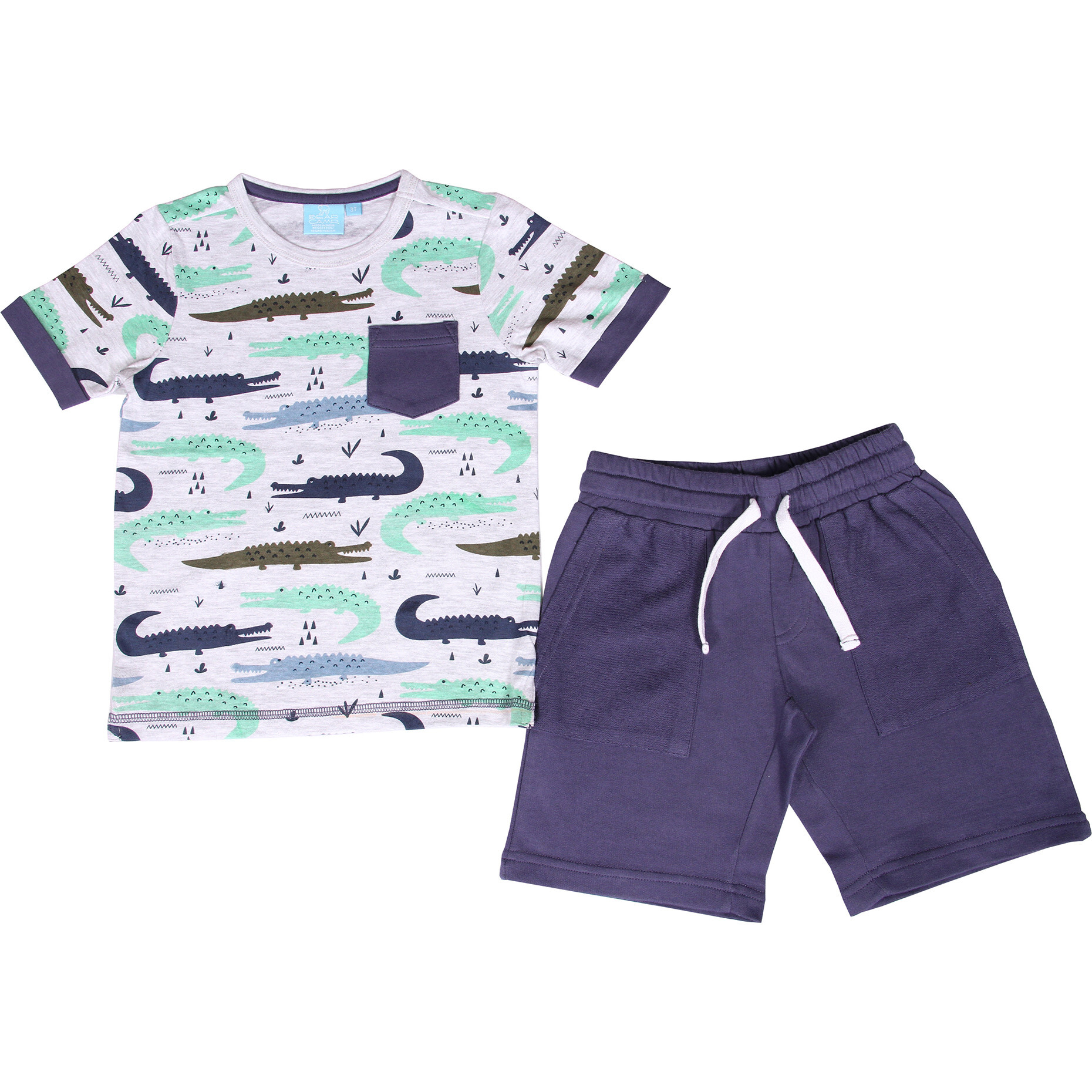 Gator Pocket Tee 2 Piece Set, Lake Blue - Mixed Apparel Set - 1
