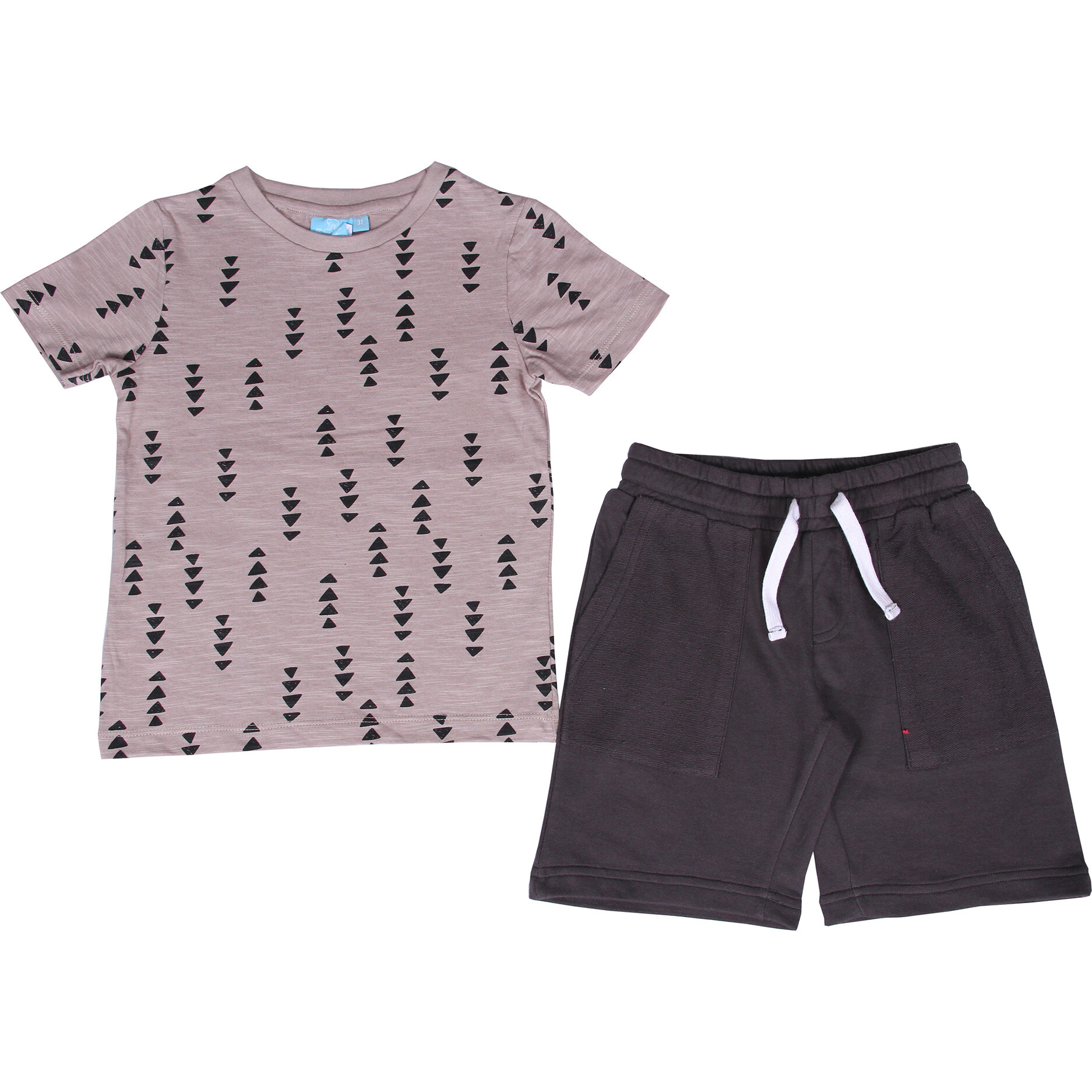 Arrow All Over Print 2 Piece Set, Ash Charcoal - Mixed Apparel Set - 1