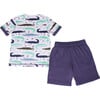 Gator Pocket Tee 2 Piece Set, Lake Blue - Mixed Apparel Set - 2