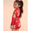 Kid Wetsuit, Red Floral - One Pieces - 2
