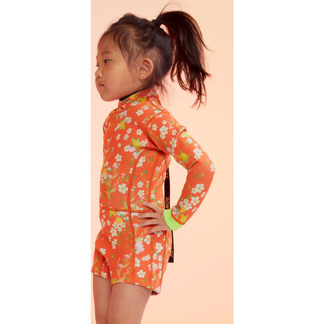 Kid Wetsuit, Orange Floral - One Pieces - 4