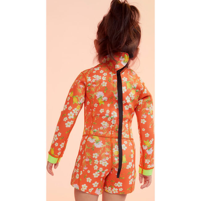 Kid Wetsuit, Orange Floral - One Pieces - 5