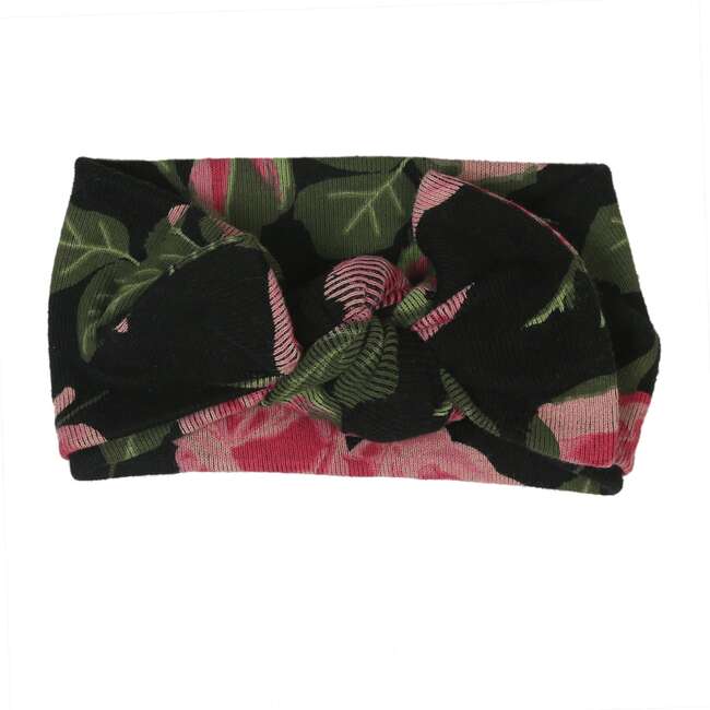 Headband, Black and Pink Roses
