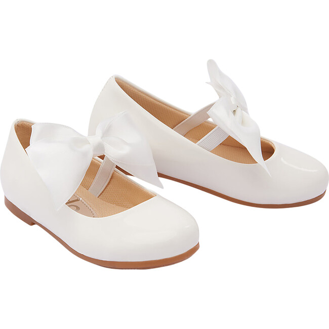 Patent Baby Bow Flats, White - Flats - 1