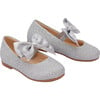 Baby Bow Flats, Silver - Flats - 1 - thumbnail