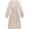 Women's Knitted Wrap Dress, Beige Melange - Dresses - 1 - thumbnail