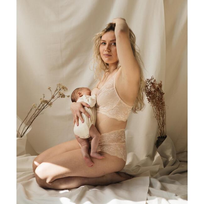 Women's Lace Nursing Bralette, Nude
