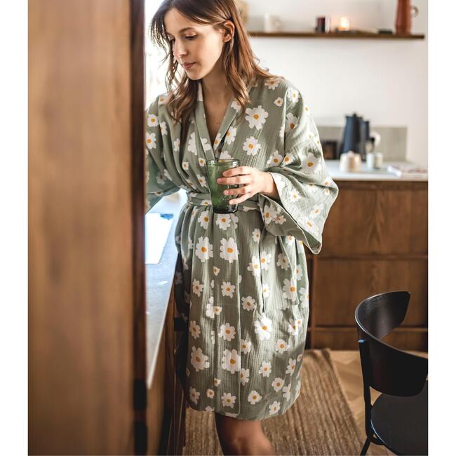 Women's Daisy Robe, Sage - Robes - 3