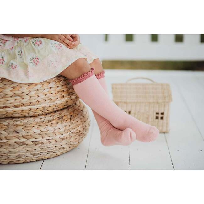 Lace Top Knee High Bundle, Neutrals - Socks - 5