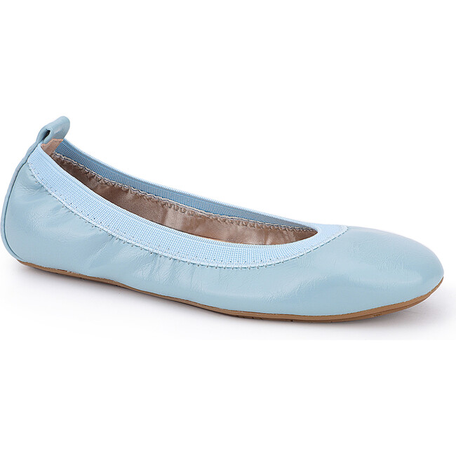 Miss Samara Patent Ballet Flat, Dusty Blue
