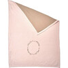 Wreath Double Sided Blanket, Pink and Tan - Blankets - 1 - thumbnail