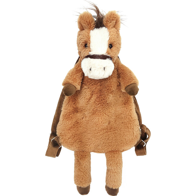 Truffles Horse Backpack, Brown - Backpacks - 1